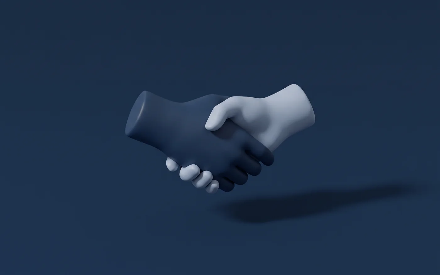 Handschlag, schlichte Darstellung